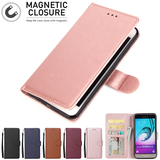 Cheap Wallet Case For Coque Samsung Galaxy J3 2016 Case Cover Flip Leather Phone Cases For Samsung Galaxy J3 Case 2016 