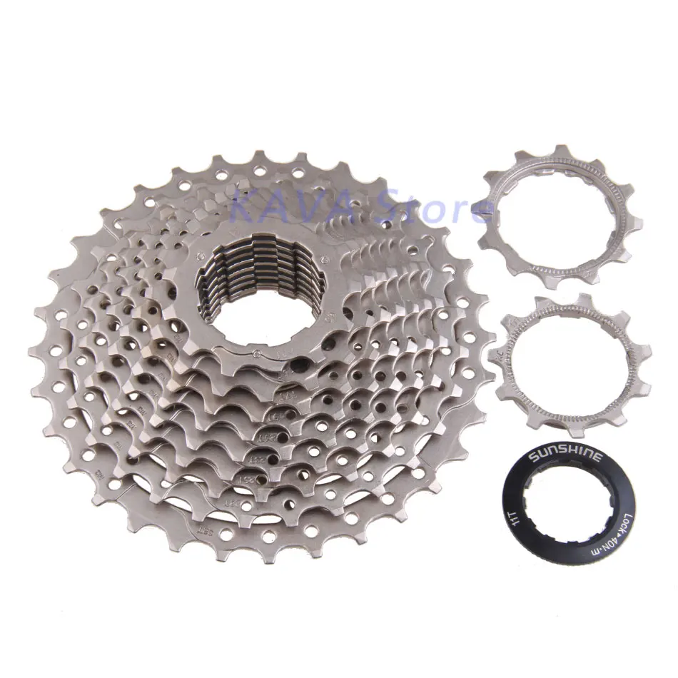 SUNSHINE 11S 11-32T Free Wheels Road Bicycle Flywheel Steel 11 Speed Cassette Sprocket 11-32T Compatible for Parts R9100 R8000