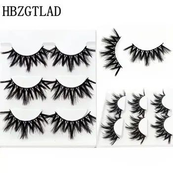 

HBZGTLAD 3pairs 25mm 3D False Eyelashes Fake Lashes Long Makeup 3D Mink Lashes Eyelash Extension Mink Eyelashes Beauty Makeup