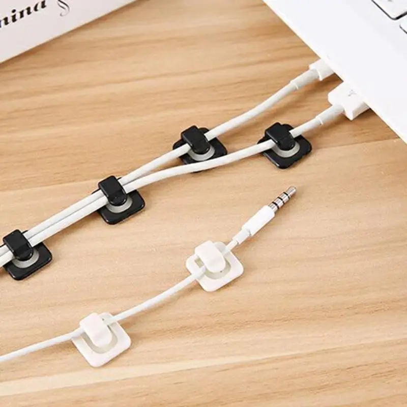 18 шт Самоклеящиеся Застежки клипсы с круглым Сеть USB Кабельная линия держатель зажим Органайзер фиксатор зажимы линии фиксирова