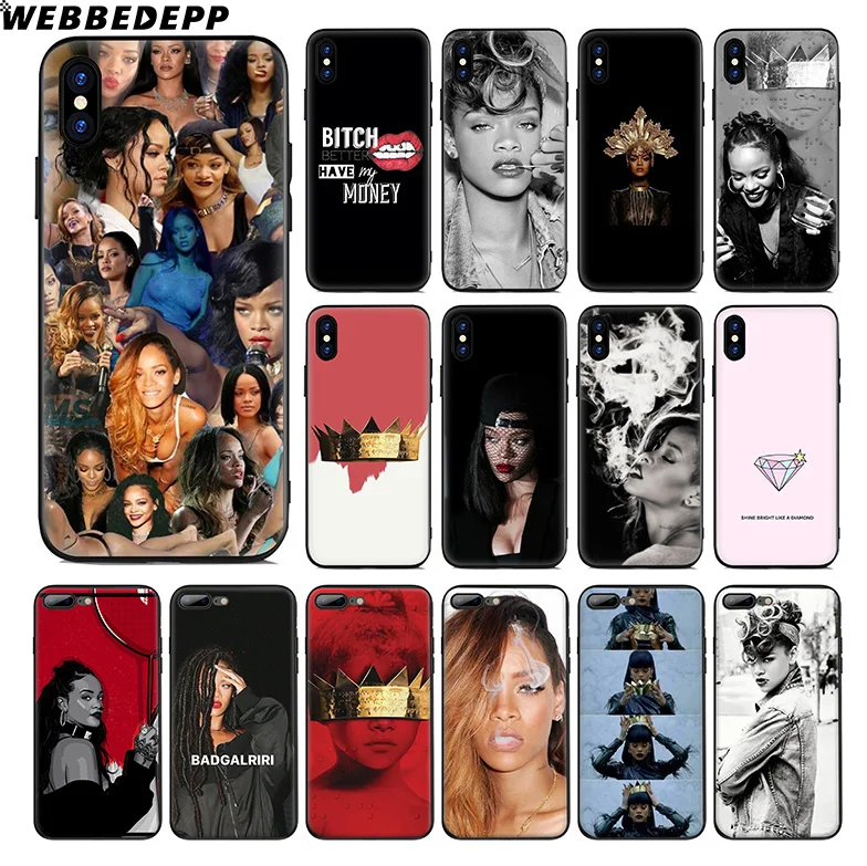 Мягкий силиконовый чехол WEBBEDEPP Robyn Rihanna Fenty для Apple iPhone 11 Pro Xr Xs Max X или 10 8 7 6 6S Plus 5 5S SE