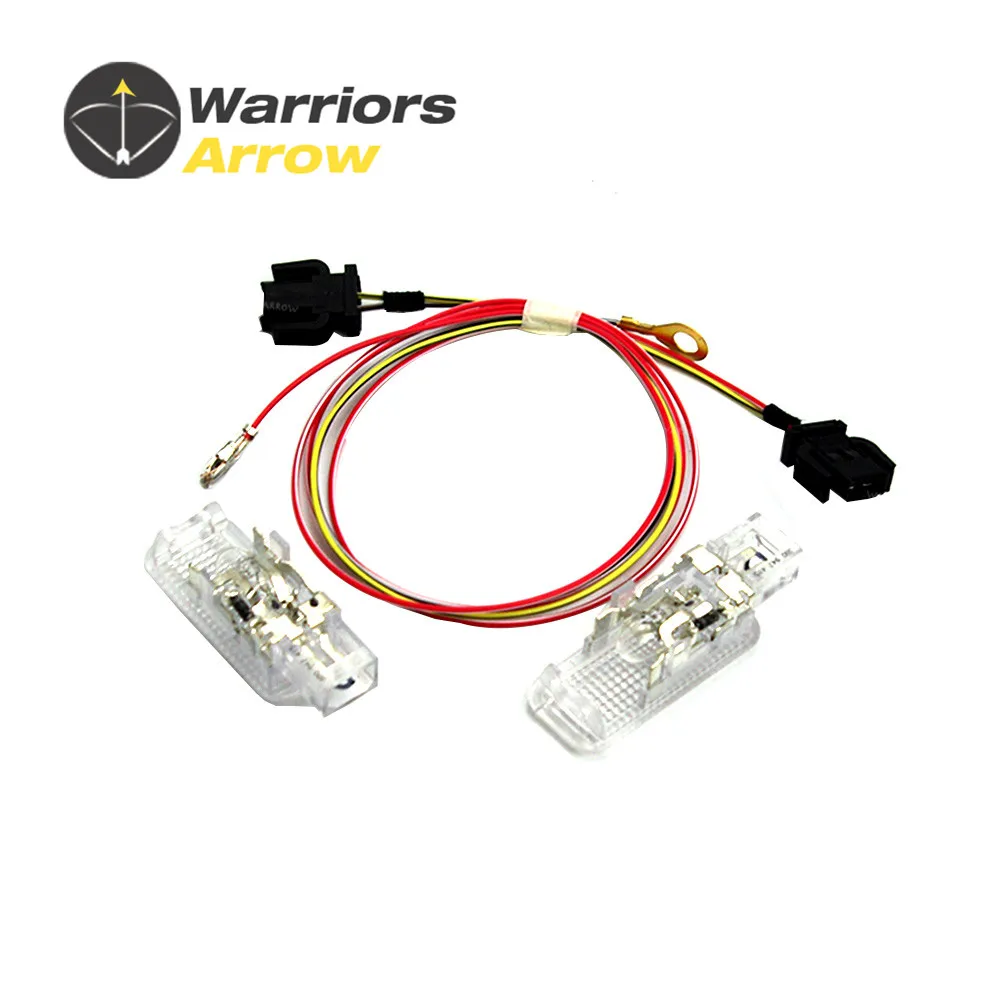 

3B0947415 For AUDI A3 S3 A4 A6 S6 A8 S8 Q5 Q7 2Pcs Auto Interior Door Panel Light Lamp & Cable Set