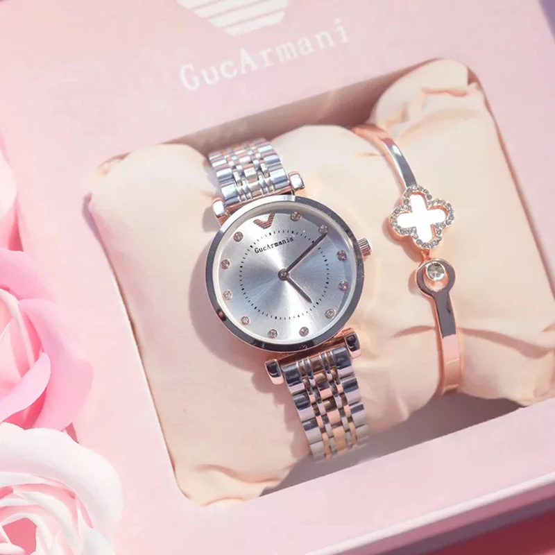 

Watches Gift Box Sets for girl friend high quality Watch With Bracelet Rose set women Valentine's day Birthday Mother's Day Gift