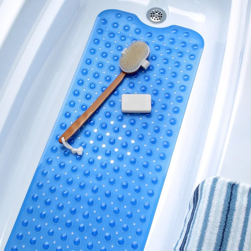 

Bathtub Mats Non-Slip Mildew Resistant Anti-Bacterial Extra Long Pebbled Shower Mat Bathroom Accessories