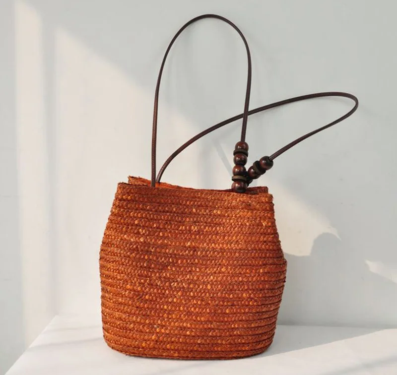 Women Shoulder Bags Straw Woven Beach Handbag Casual Big Capacity Fashion Designer Bolsa Feminina Tote Borse SS0288 (3)