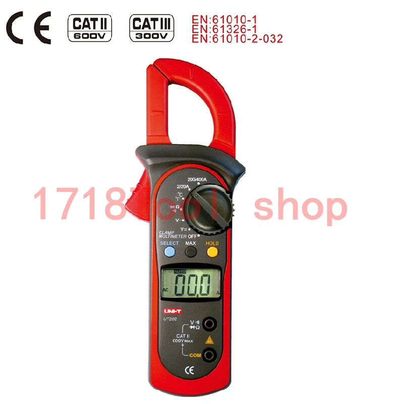 

UNI-T  Ut202 digital Clamp Meter Multimeters DC AC Auto Range Temperature Voltage Ammeter