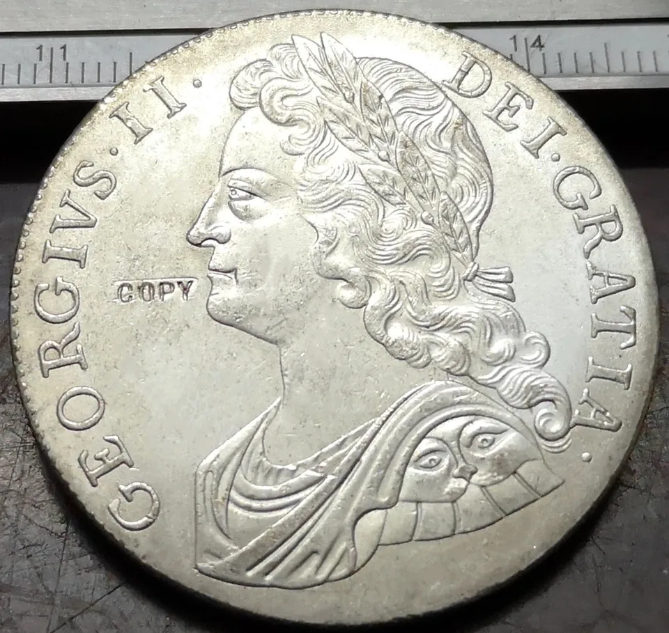 

1739 United Kingdom 1 Crown Silver Plated Copy Coin