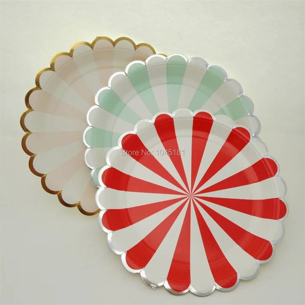 48pcs wedding disposable table decorations dessert paper plates goldsilver theme cake food popcorn buffet - Decorative Paper Plates 48pcs wedding disposable table decorations dessert paper plates goldsilver theme cake food popcorn buffet - Decorative Paper Plates