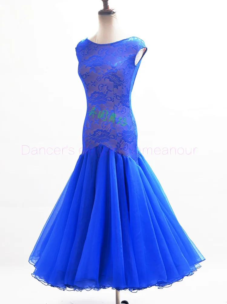 

New ballroom dance costumes senior sexy lace sleeveless ballroom dance dress for women ballroom dance dresses