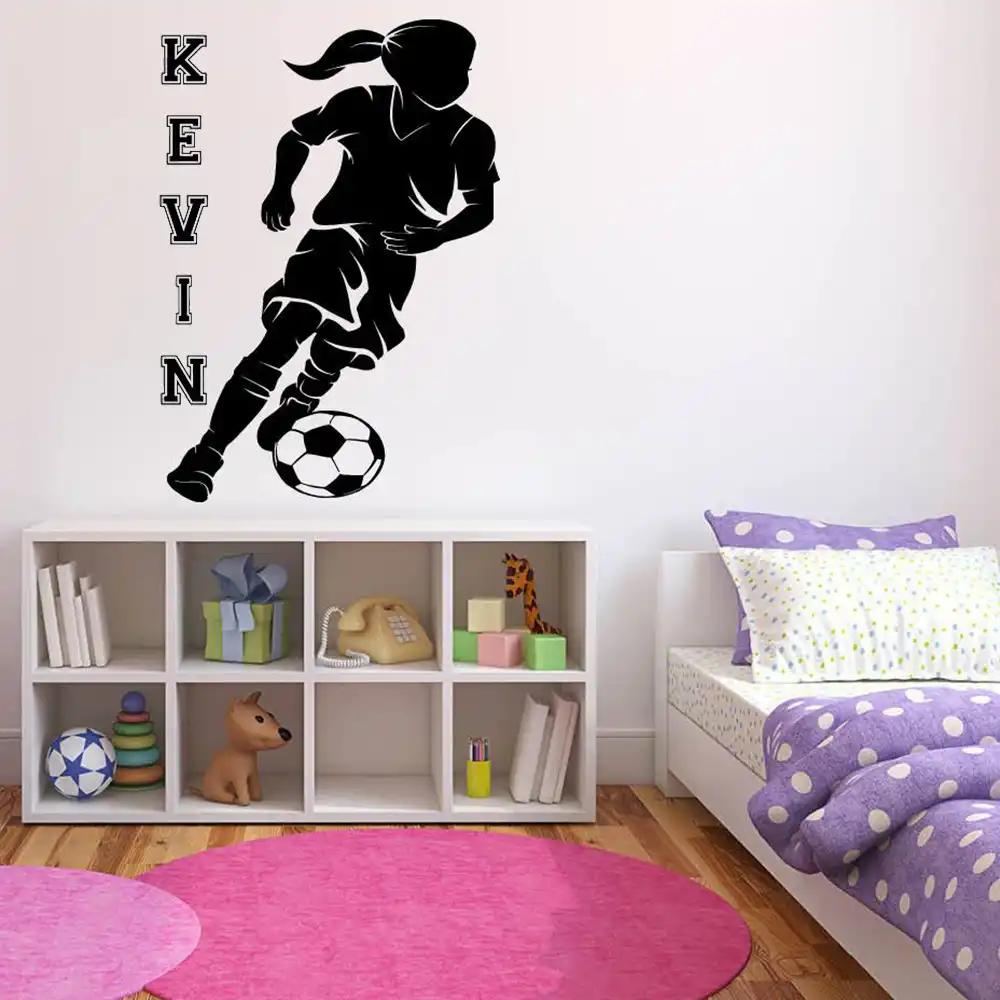 Football Goalkeeper Vinyl Wall Decal Customized Bedroom Soccer