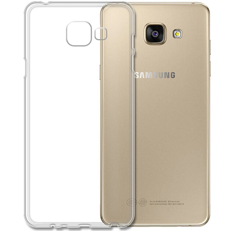 Силиконовый чехол-накладка для Samsung Galaxy A/J серии из мягкого ТПУ прозрачный в