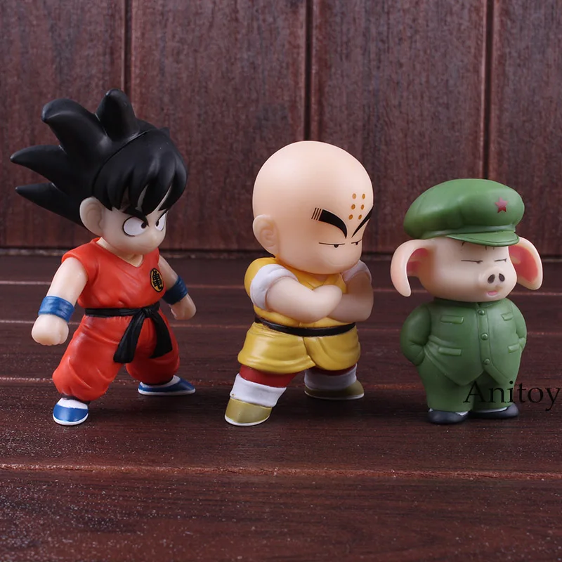 Фигурка "Dragon Ball" комплект Gokou Son Goku Krillin Klilyn Улун фигурка аниме из ПВХ Коллекционная модель игрушки для мальчиков 3 шт./компл