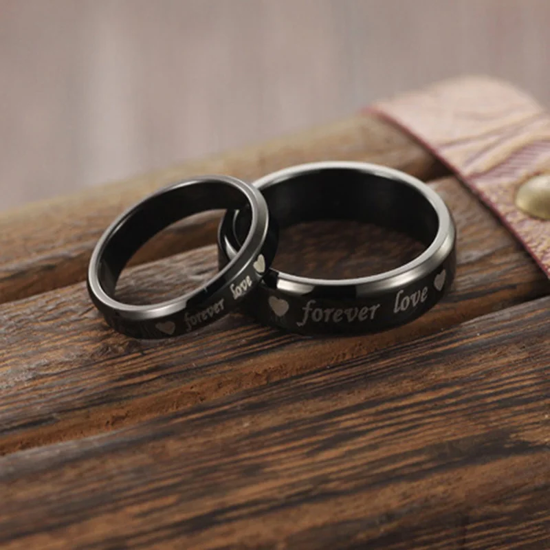 Женское и мужское обручальное кольцо с гравировкой|engagement ring|colorful ringforever love |