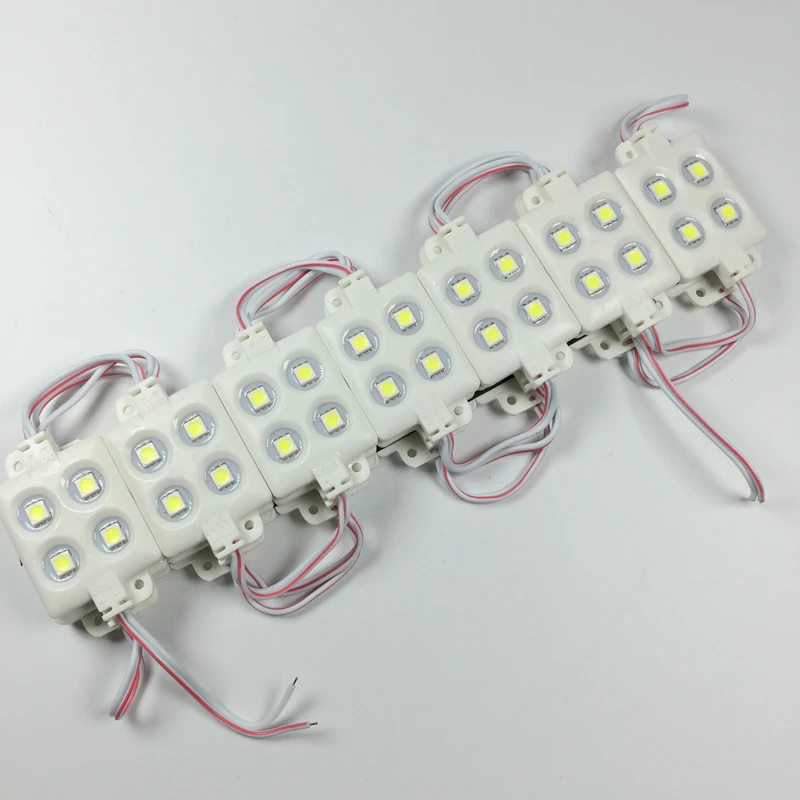 100 шт./лот литьевой молдинг светодиодный модуль 5050 smd 4 LED 12V 0 96 W водонепроницаемый