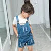 NEW 2017 Kids Boys Girls Denim Shorts Jeans Soft Kids Girls Suspender Jeans To Chidren shorts Infant Overalls 1
