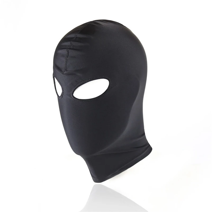 BDSM Fetish Mask Hood Sexy Toys Open Mouth Eye Bondage Party Mask Cosplay Slave punish Headgear Mask Adult Game Sex Products