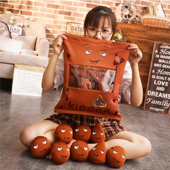 

8 Pieces Snack Pudding Plush Toys Soft Pillow Chocolate Beans Strawberry Jelly Donut Plush Doll Children Baby Sleeping Cushion