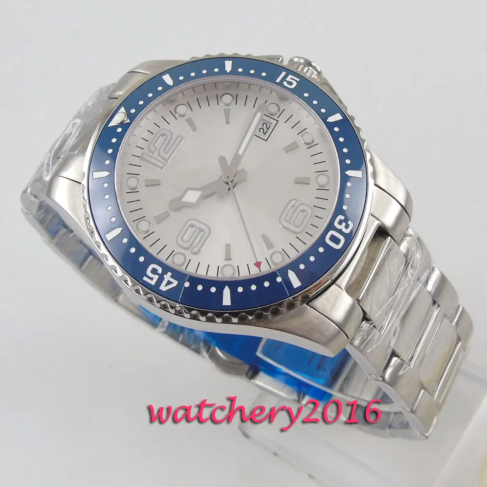 

Fashion Casual Brand BLIGER Automatic Men's Wrist Watch Sapphire Silver Sterile Dial Steel Watch Relogio Masculino Male Clock