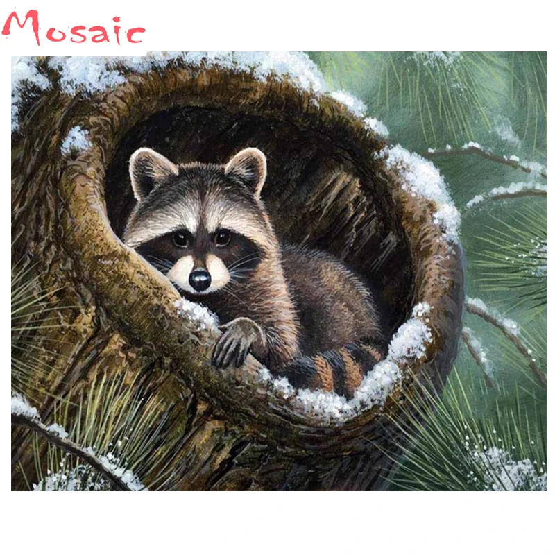 

5D Diy Diamond Painting"red panda"christmas gift, Diamond Painting square Rhinestones Diamond Embroidery Cross Stitch Kits decor