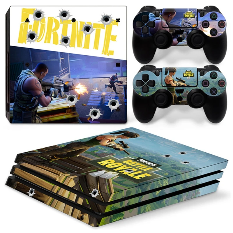 

OSTSTICKER For Tnite Game Vinyl Skin Cover For Sony Playstation 4 PRO Console + 2pcs Controller