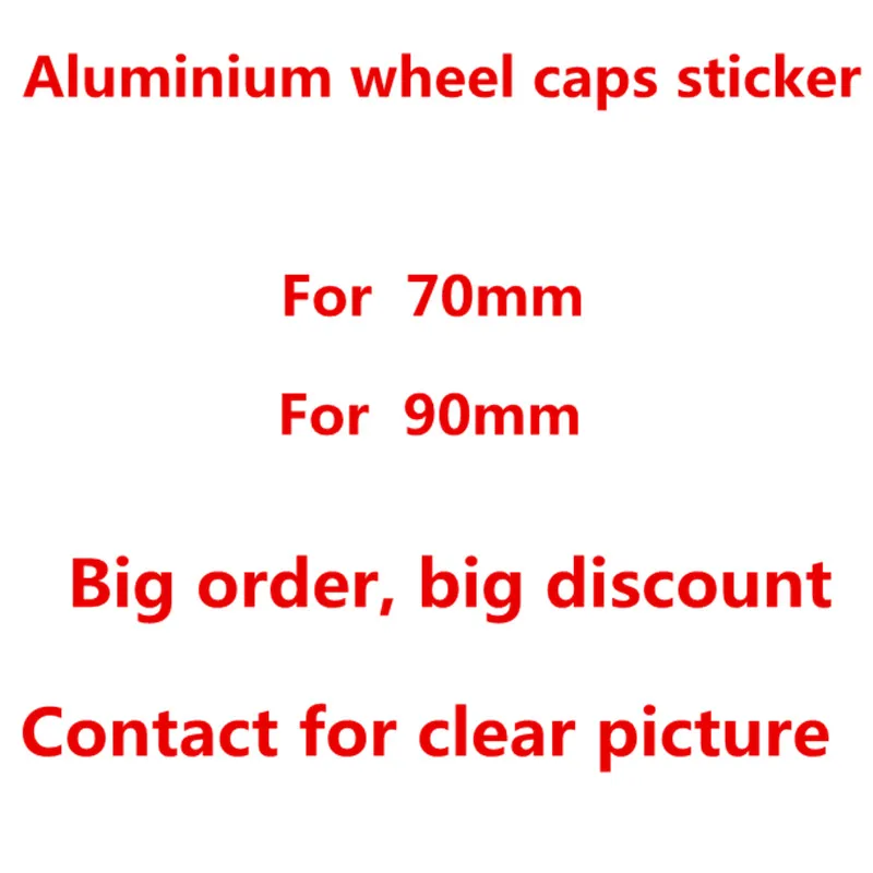 

4pcs New Car Styling 3D Aluminium 70mm 90mm Black Wheel Hub Centre Cap Sticker Badge Emblem