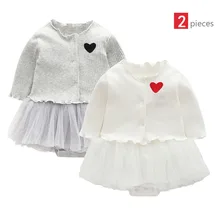 Новая одежда для малышей костюм из двух предметов сетчатый комбинезон без рукавов с треугольным вырезом+ кардиган с длинными рукавами одежда для маленьких девочек