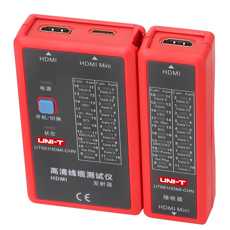 UNI-T UT681HDMI кабель Lan тестовый er сетевой HDMI/MINI-HDMI тест полный дисплей/сканирование тестовый режим руководство/автоматическое выключение светодиодный дисплей CE