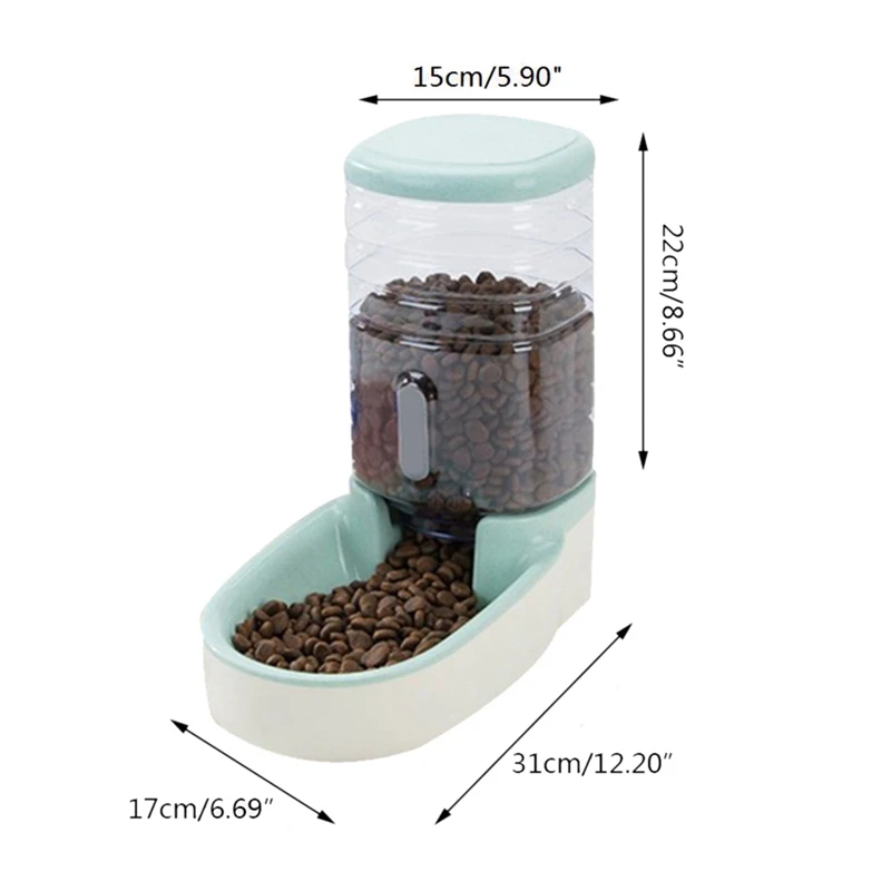 3.8L Pet автоматический дозатор воды еда протекания чаша маленький плюшевый еда подачи и контейнер для хранения