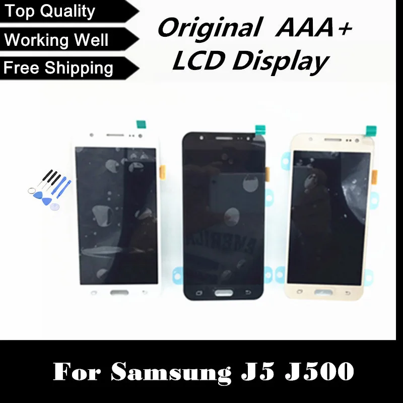 100 tested lcd display with touch digitizer screen For Samsung for galaxy J5 J500 J500F J500M