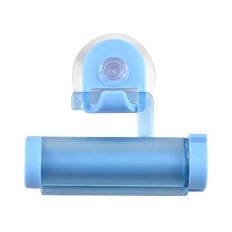 Многофункциональный креативный соковыжималка для зубной пасты на присоске, висячая роликовая трубка, очищающее средство для лица, зубная паста, ручной дозатор для ванной - Цвет: Синий