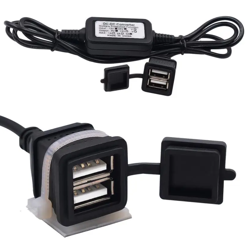 

2017 Newest Hot Sale 5V 3A Waterproof Motorcycle Cell Phone Charging Dual USB Charger & Wholsesale