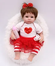 40cm silicone reborn baby dolls 16inches kids Playmate Gift For Girls Baby likelife Soft Toys For Bouquets Doll Bebe Reborn cute 40cm realistic lifelike reborn baby doll bebe reborn doll playing toys for kids christmas gift soft silicone dolls