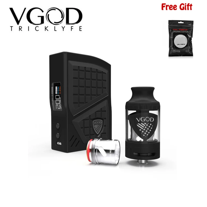 Новое поступление Vgod Pro 200 бокс мод стартовый набор с VGOD SUBTANK 4 мл регулируемый вейп