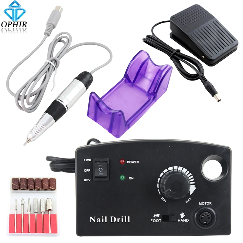 

OPHIR 30000RPM Pro Nail Tool 110V US Plug Electric Nail Drill Machine Nail Art File Drill Bits Manicure Pedicure Kits _KD146B