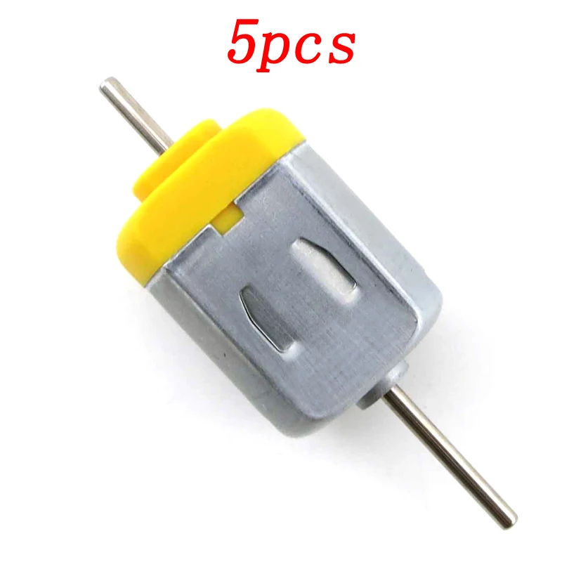 5pcs 130 Long Axis Carbon Brush Motor DC 1.5V-12V Double Out-put Shaft Engine Replacement for DIY Model Technology Production | Игрушки и