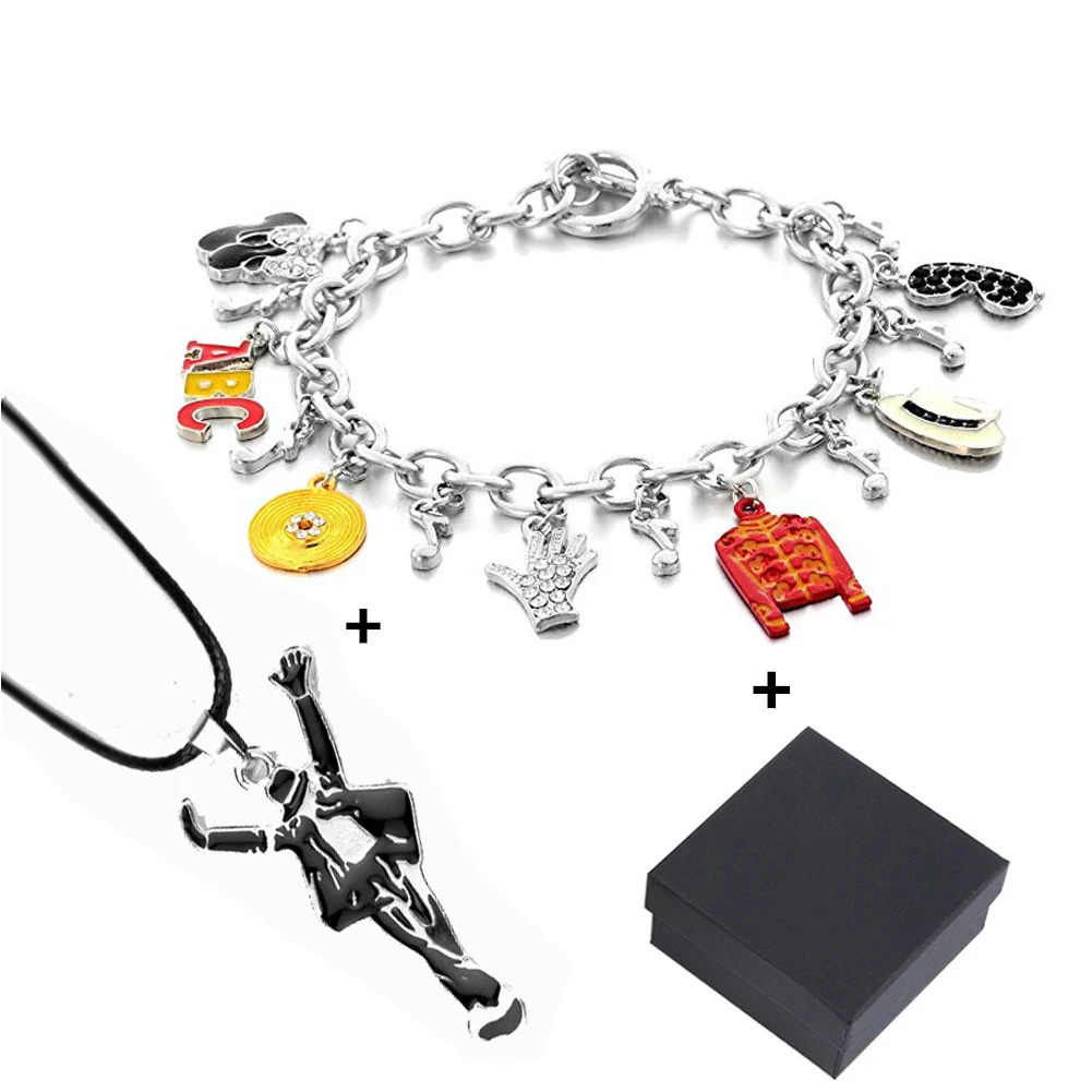 

Michael Jackson Bracelet with Classic Michael Jackson Necklace for Michael Jackson Fans Memorial Collection