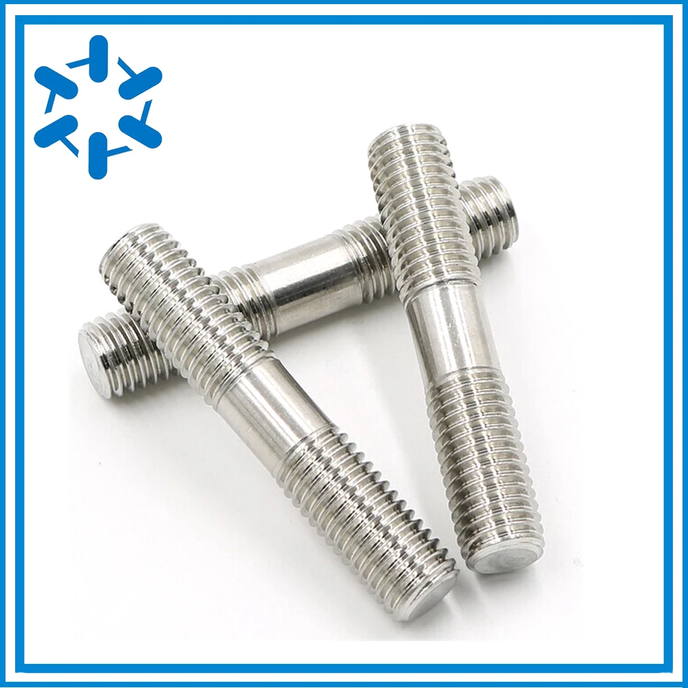 50pcs/lot Stainless steel double end threaded rods bolts M4*20/25/30/35