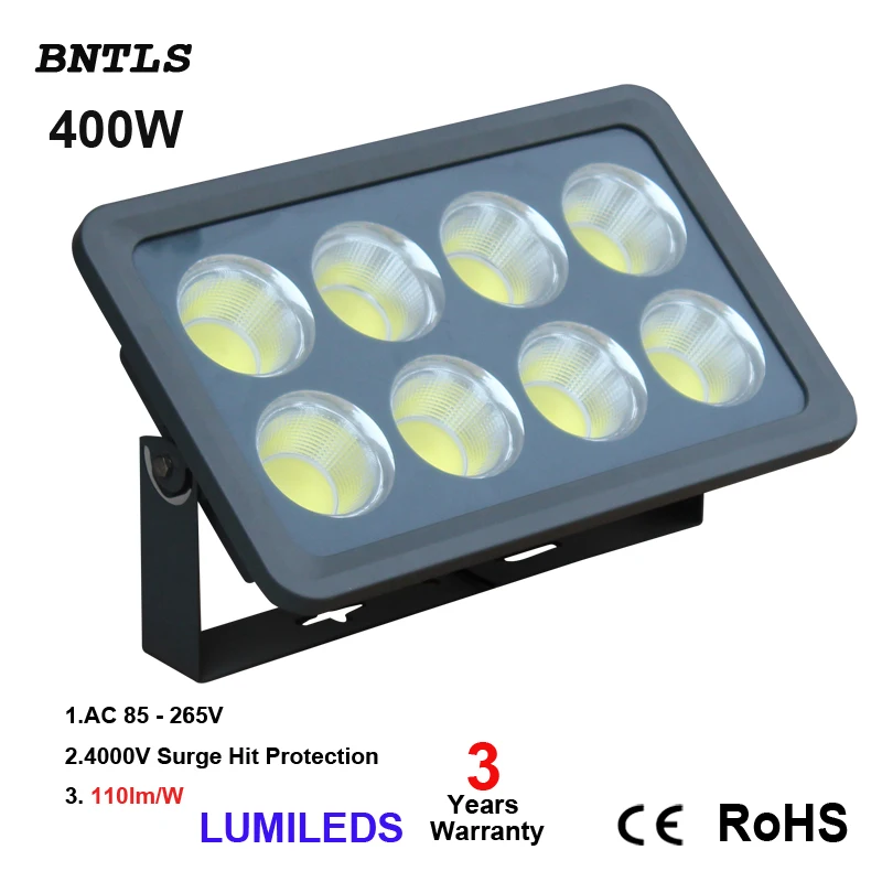 

High Power Led Flood Light 400W Outdoor Led Lighting Fixture Daylight White 6000K for Court Landscape Parking Lot Lights