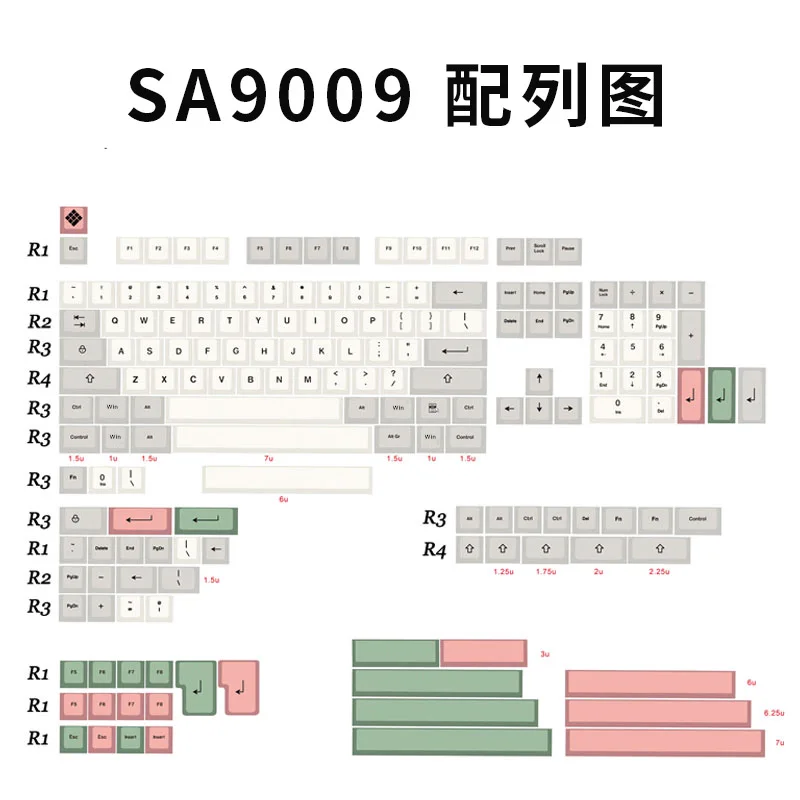 Ретро 9009 sa профиль краситель Sub Keycap набор Толстая PBT пластиковая клавиатура gh60 dz60