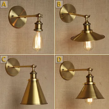 

American bronze Retro Vintage modern high-end restaurant bar coffee shop tea club iron wall lamp
