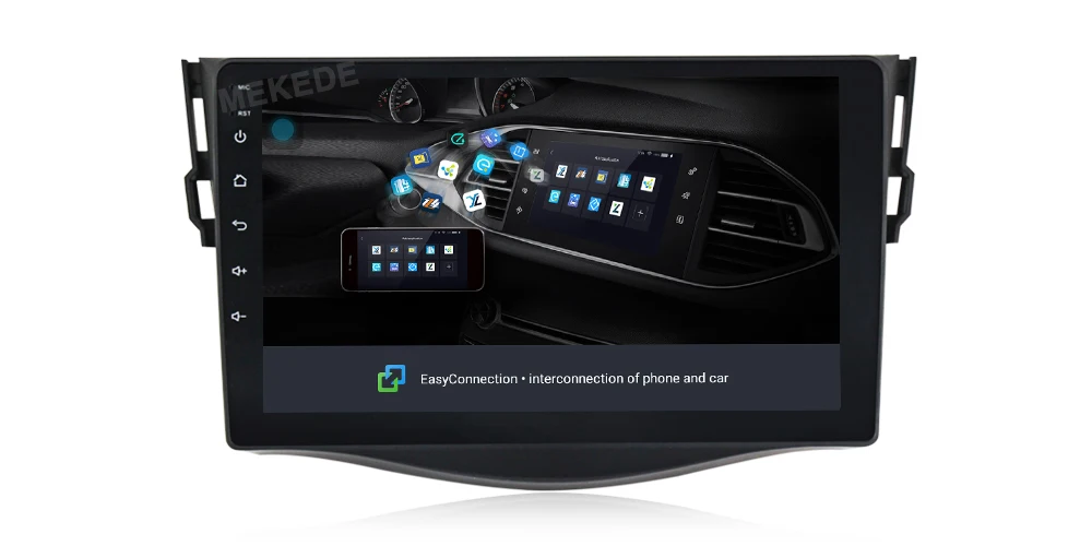 Sale mekede Android 8.1 car dvd player for Toyota RAV4 Rav 4 2007 2008 2009 2010 2011 2 din 1024*600 gps navigation wifi 4 core 13