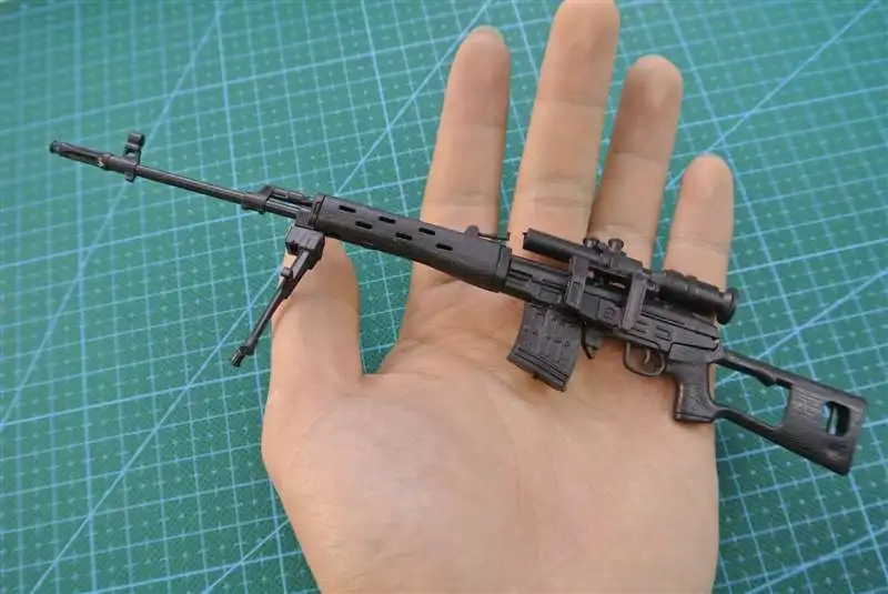 1:6 SVD снайперская винтовка 1:6 пистолет Модель с черным покрытием пластиковая военная модель аксессуары для 1" экшен-фигурки дисплей и коллекция