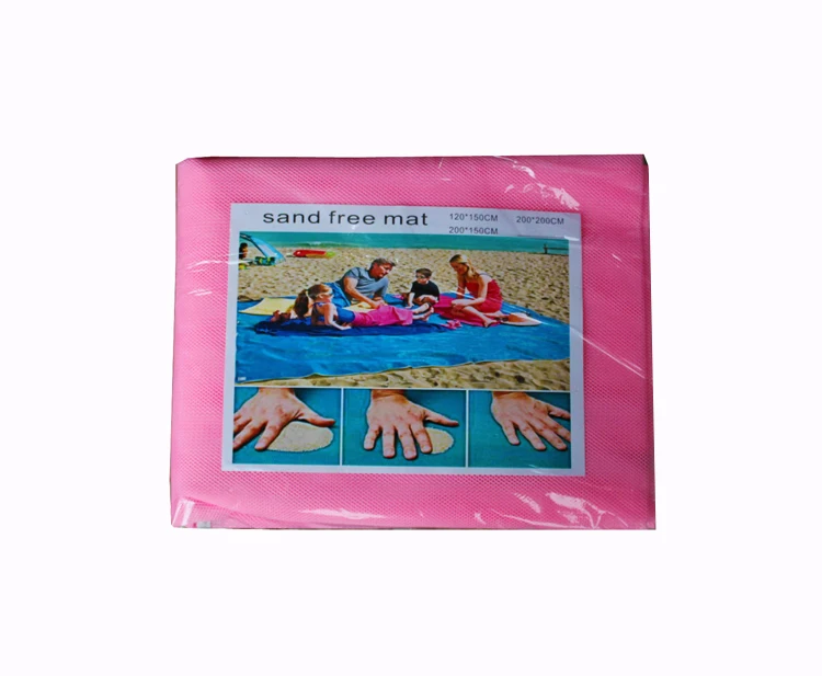 1st version pink Пляжный коврик 200x200 см, волшебный пляжный коврик без песка, складной водонепроницаемый коврик для кемпинга, пикника - Цвет: 1st version pink