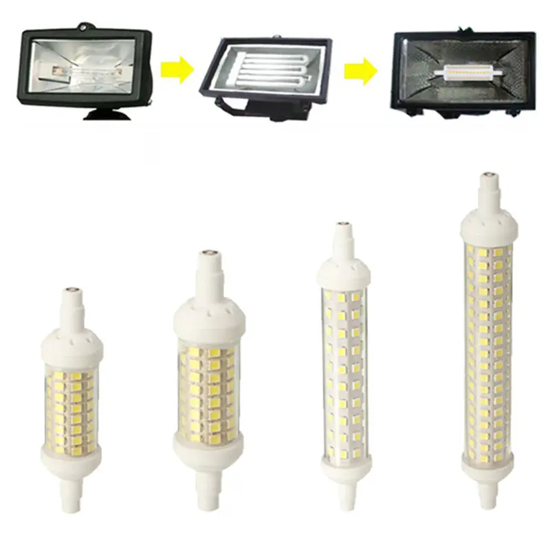 

R7S SMD 2835 6W 9W 12W LED Bulb Lamp Replace Halogen Light Flood Lamp 78/118/136mm Pure/Warm White Lighting AC220V