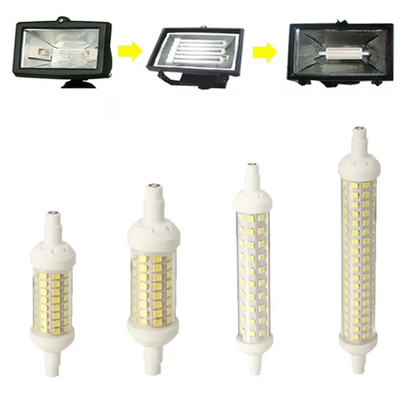 R7S SMD 2835 6 ваттов 9 ваттов 12 ваттов Светодиодный лампа колба на замену галогенная лампа заливающего света 78/118/136 мм Чистый/теплый белый свет