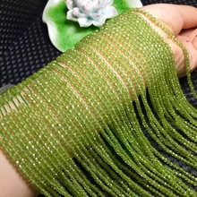 Свободные бусины перидот зеленый круглый граненый мм 2 мм 1" для DIY ювелирных изделий FPPJ бусины природа драгоценный камень