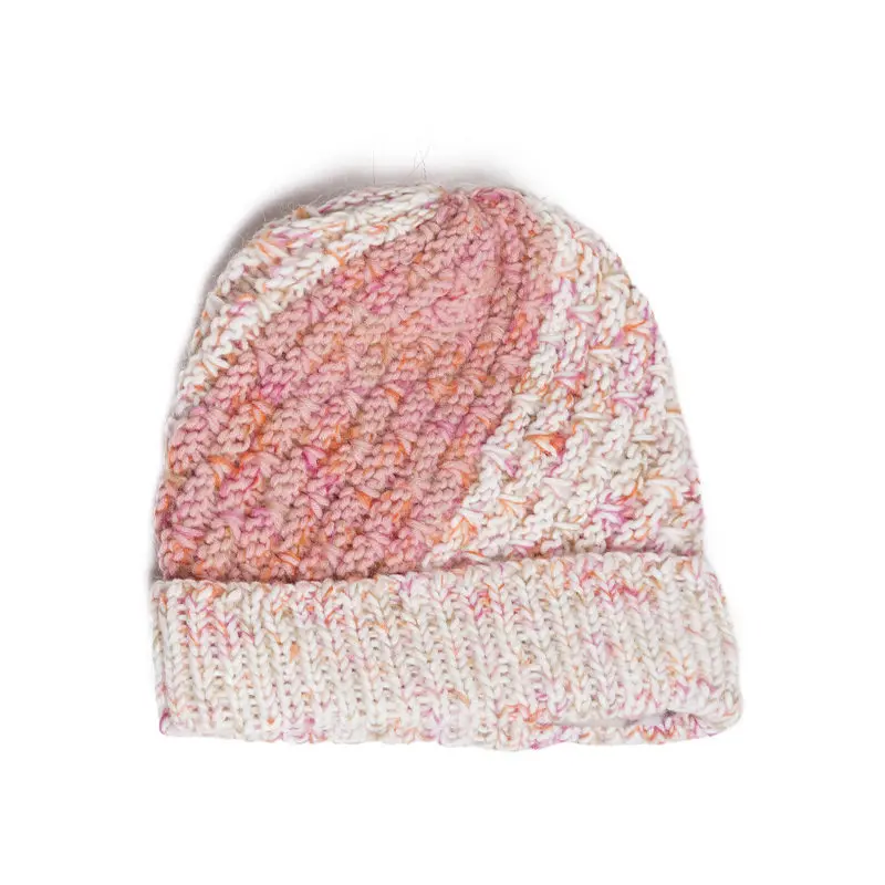 Charles Perra, женская шапка, Корейская версия, модная, теплая, ручная работа, вязаные шапки, элегантные, женские зимние шапки 4909 - Цвет: pink