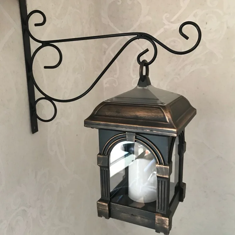 LukLoy LED Solar Light Outdoor Retro Solar Swing Candle Light Solar Hanging Light Garden Community Garden Villa Wind light