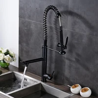 Luxury Black Bronze Spring Kitchen Mixer Faucet 3