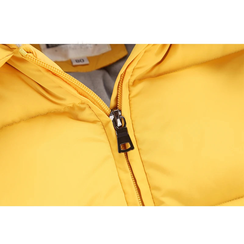  Children Winter Duck Down Jumpsuit for Baby Boys Girls Snowsuit Rompers Overalls Thick Warm Real Fu